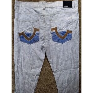 QRUEL Jeans Men's Size 42 x‎ 32. Decorative Pockets Vintage 100% Cotton